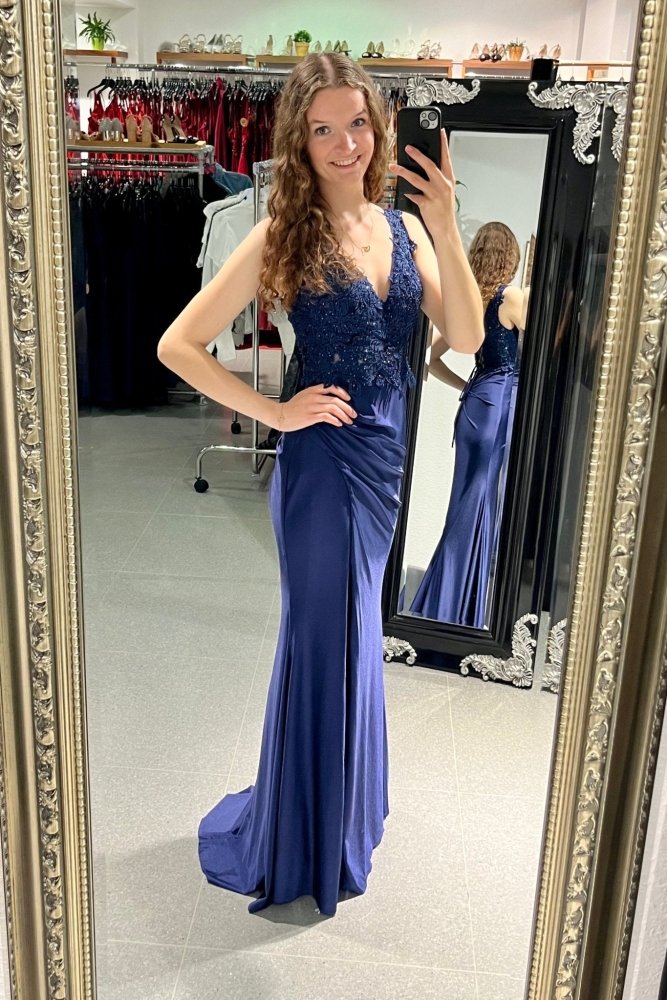 Abendkleid Mariana, dunkelblau - Dein Kleiderladen