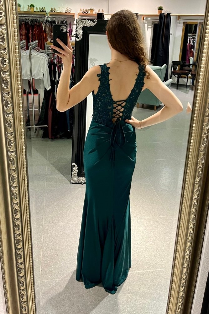Abendkleid Mariana, dunkelgrün - Dein Kleiderladen