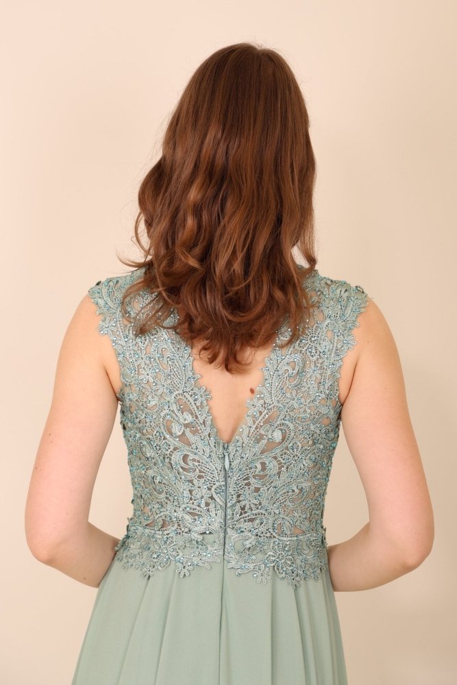 Ballkleid mit Ärmlen, mint - Dein Kleiderladen