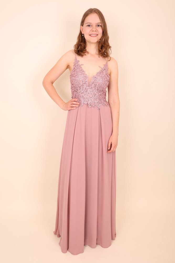 elegantes Abendkleid, rosa - Dein Kleiderladen