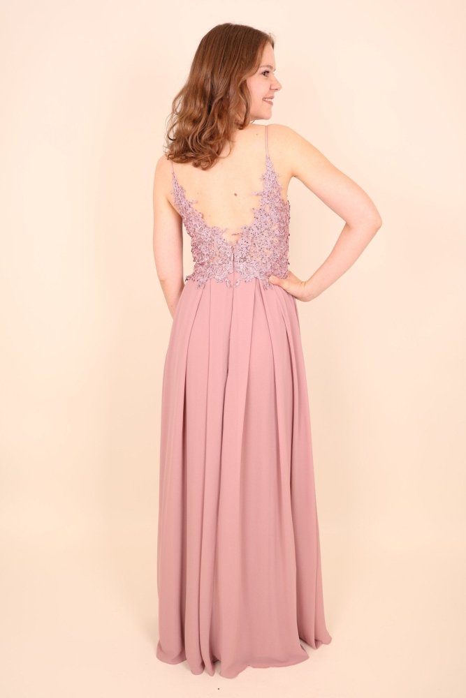 elegantes Abendkleid, rosa - Dein Kleiderladen