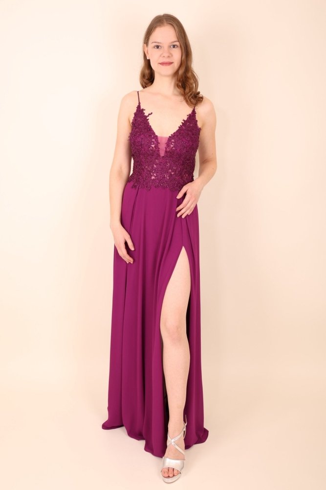 elegantes Abendkleid, lila - Dein Kleiderladen