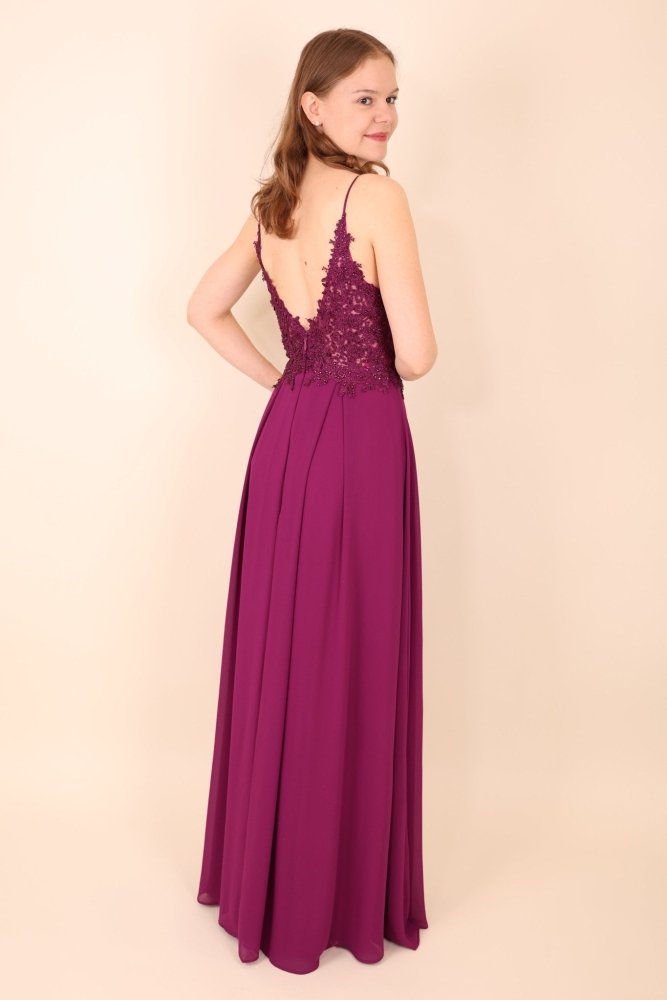 elegantes Abendkleid, lila - Dein Kleiderladen