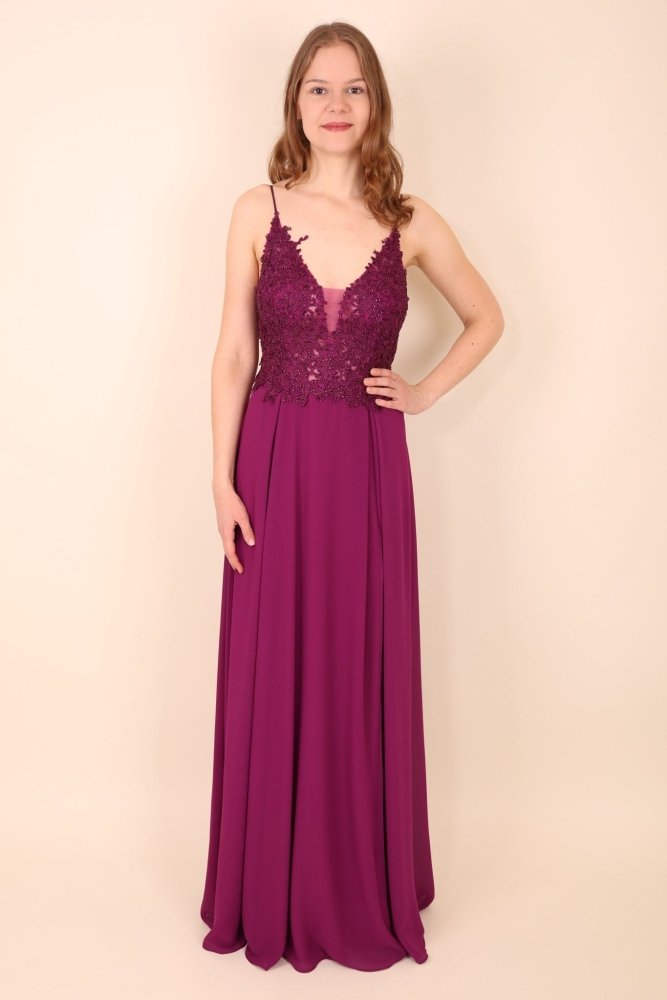 elegantes Abendkleid, lila - Dein Kleiderladen