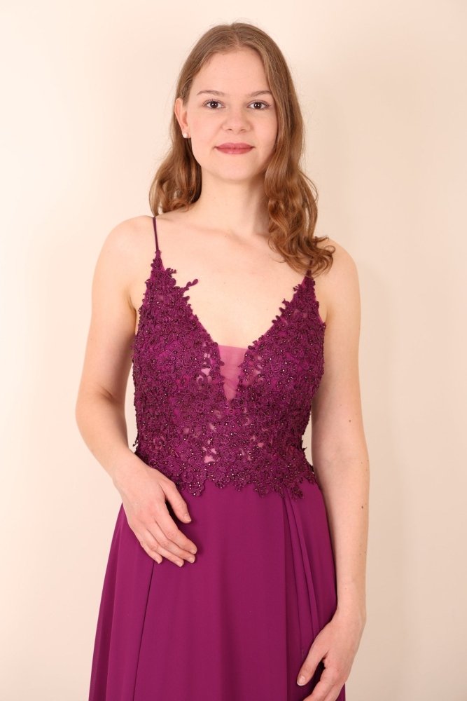 elegantes Abendkleid, lila - Dein Kleiderladen