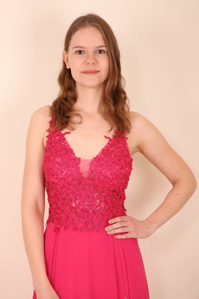 elegantes Abendkleid, pink - Dein Kleiderladen