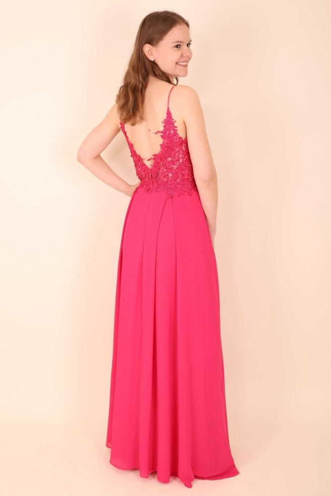 elegantes Abendkleid, pink - Dein Kleiderladen