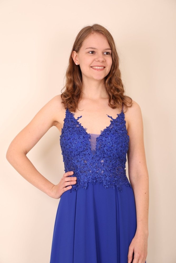 elegantes Ballkleid, royalblau - Dein Kleiderladen