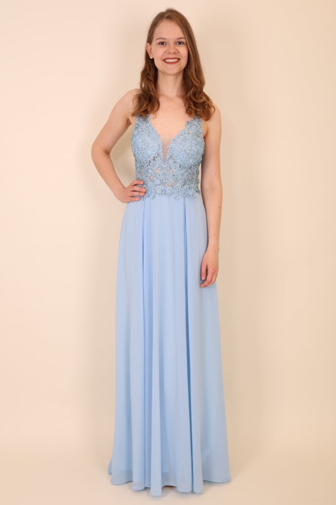 elegantes Ballkleid, hellblau - Dein Kleiderladen