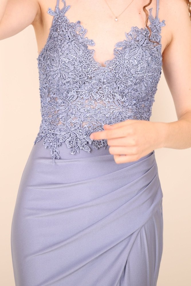 enges Abendkleid, hellblau - Dein Kleiderladen