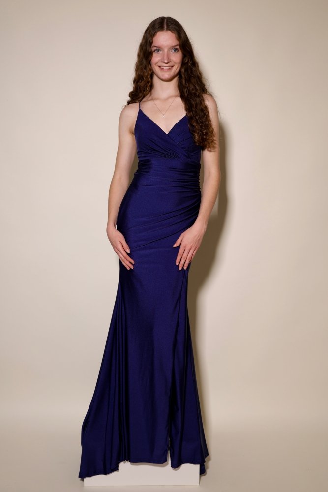 figurbetontes Ballkleid, dunkelblau - Dein Kleiderladen