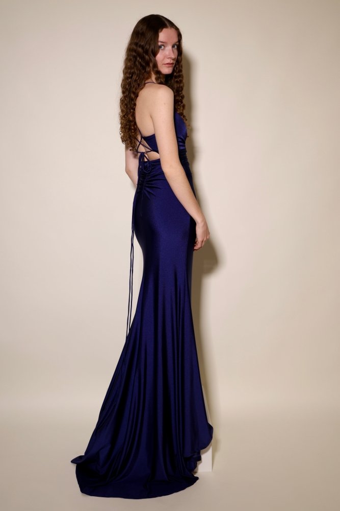 figurbetontes Ballkleid, dunkelblau - Dein Kleiderladen