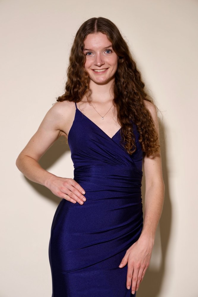 figurbetontes Ballkleid, dunkelblau - Dein Kleiderladen