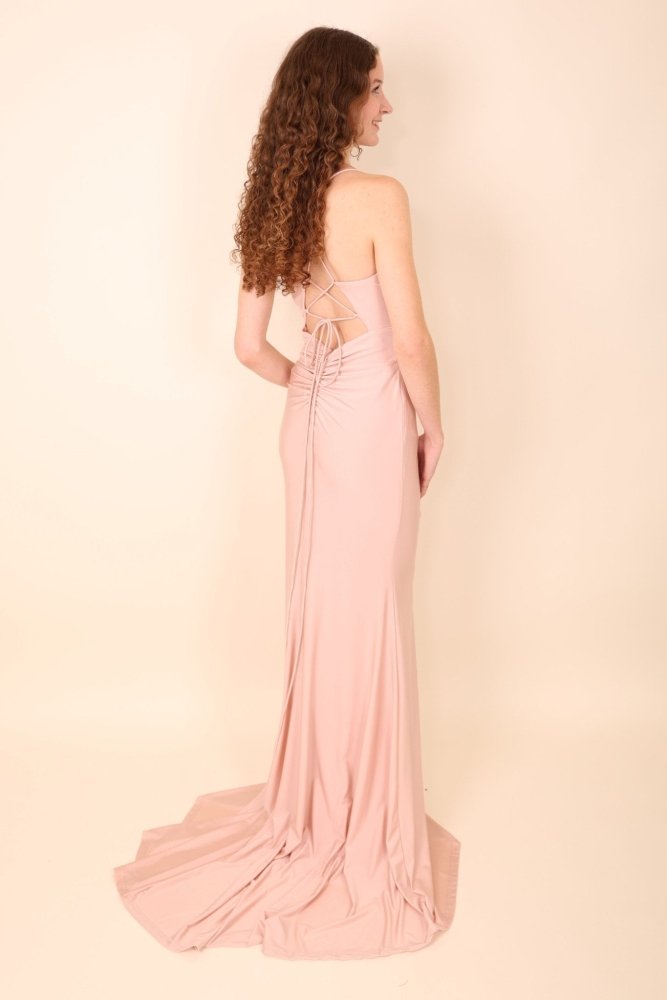figurbetontes Ballkleid, rosa - Dein Kleiderladen