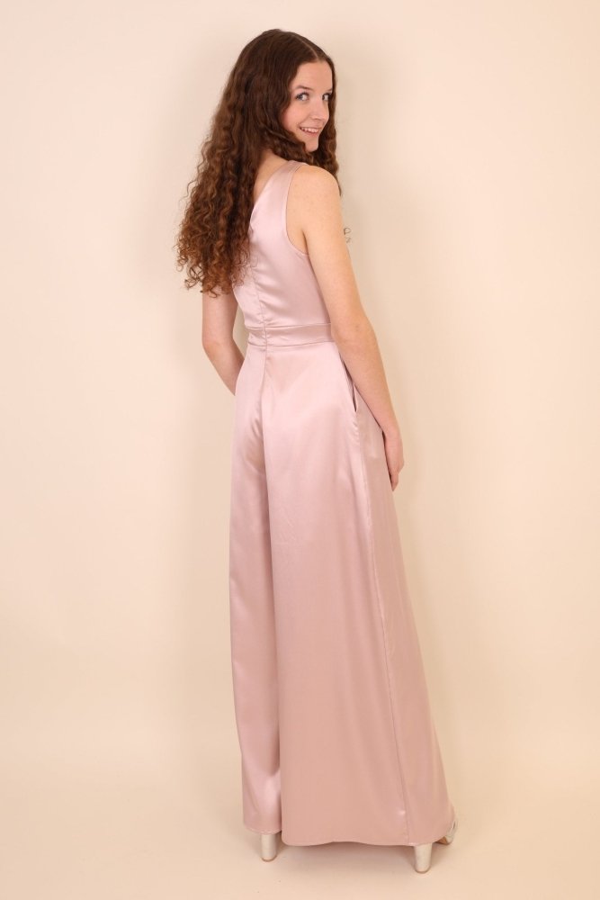 Jumpsuit aus Satin, rosa - Dein Kleiderladen