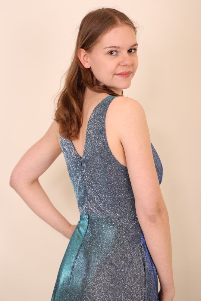Langes, elegantes Moonlight Kleid, blau - Dein Kleiderladen