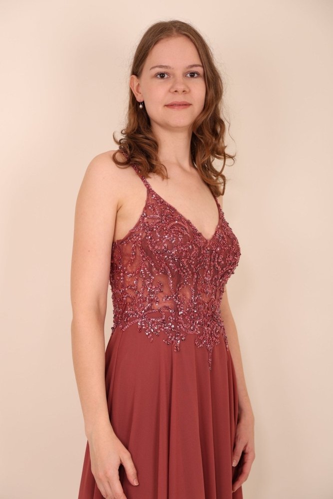 NUR VOR ORT: Abendkleid Annabell, terracotta - Dein Kleiderladen