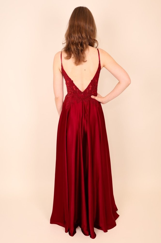 NUR VOR ORT: Abendkleid Emilia, dunkelrot - Dein Kleiderladen