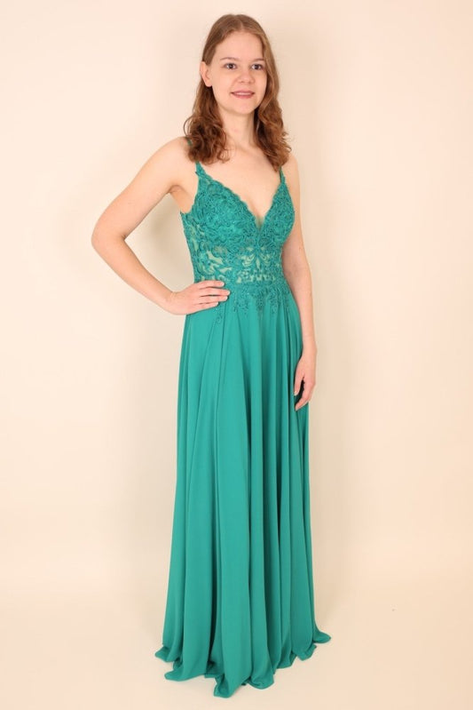 NUR VOR ORT: Abendkleid Miranda, türkis - Dein Kleiderladen