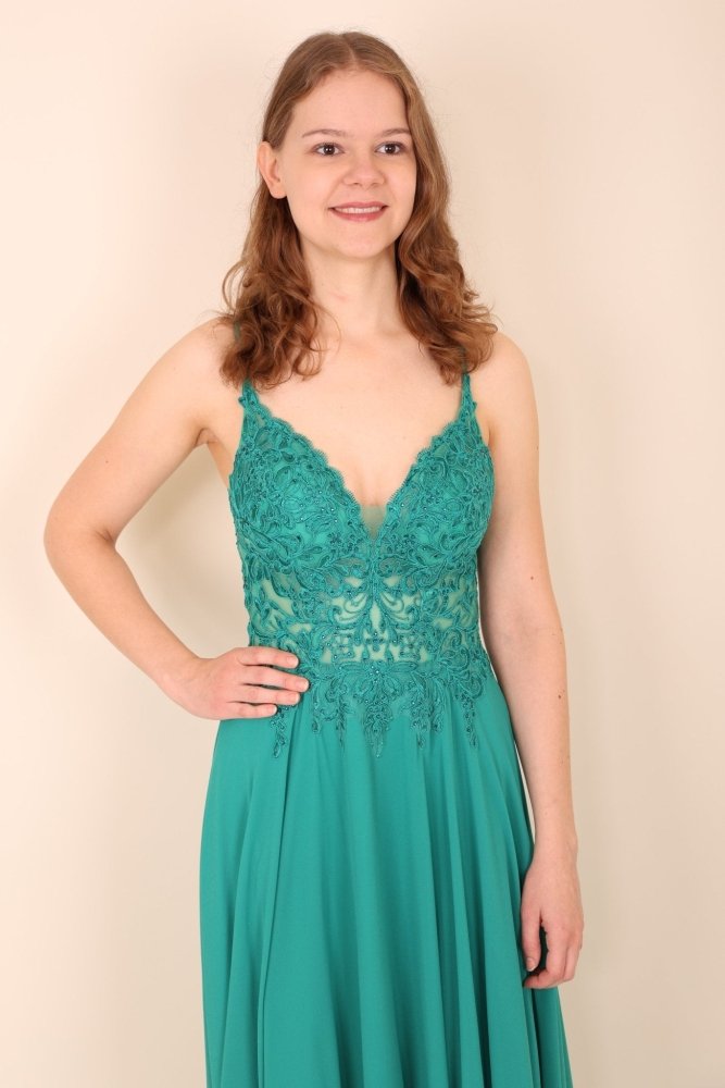 NUR VOR ORT: Abendkleid Miranda, türkis - Dein Kleiderladen