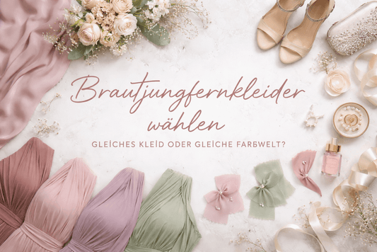 Brautjungfernkleider wählen: Gleiches Abendkleid, gleiche Farbwelt oder beides? - Dein Kleiderladen