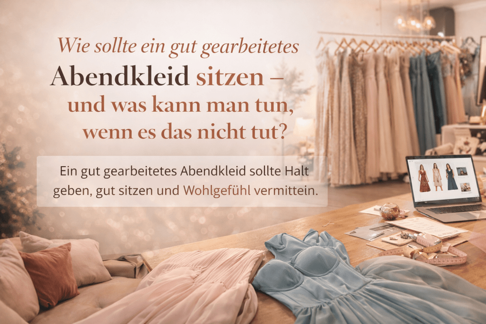 Wie sollte ein gut gearbeitetes Abendkleid sitzen – und was kann man tun, wenn es das nicht tut? - Dein Kleiderladen