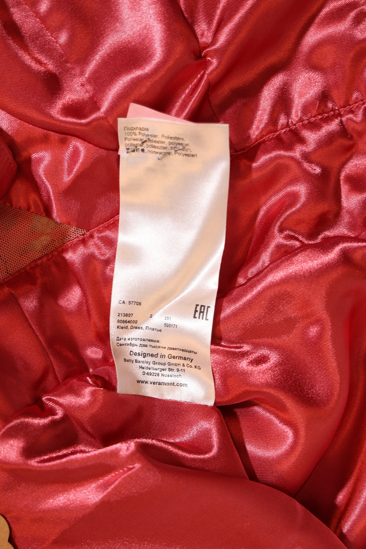 Second Hand schlichtes Chiffonkleid mit besonderem Rückenausschnitt, pink