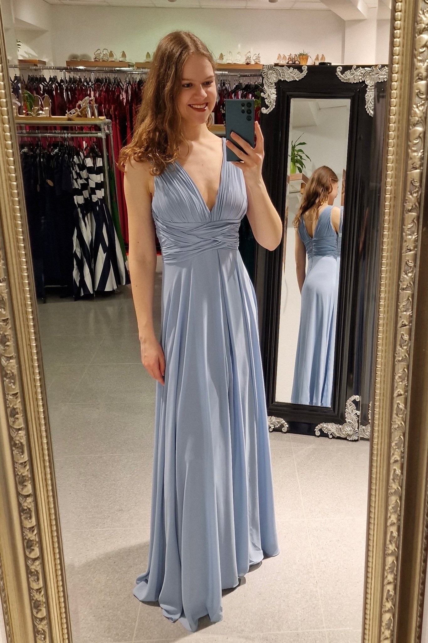 Abendkleid Angelina, hellblau - Dein Kleiderladen