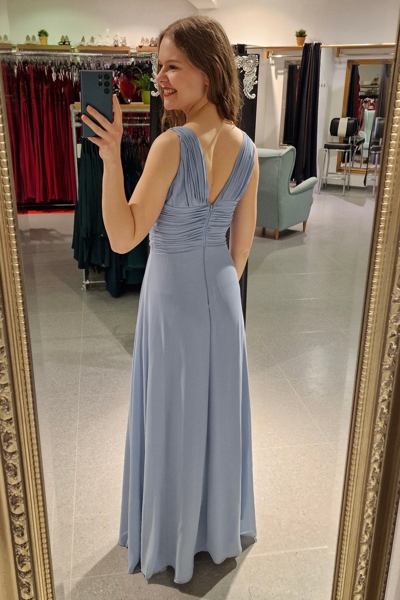 Abendkleid Angelina, hellblau - Dein Kleiderladen