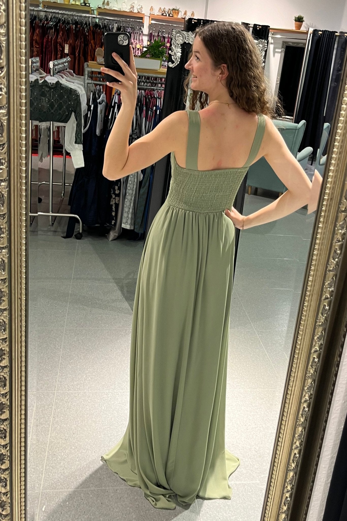 Abendkleid Annika, olive - Dein Kleiderladen