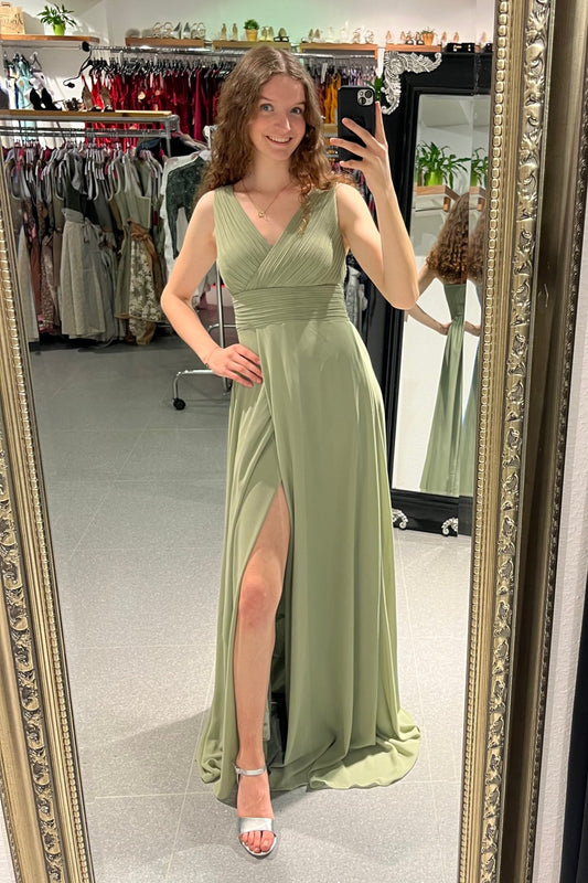 Abendkleid Annika, olive - Dein Kleiderladen