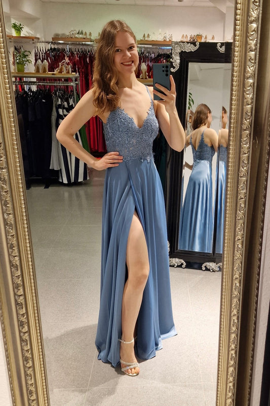 Abendkleid Emily, hellblau - Dein Kleiderladen