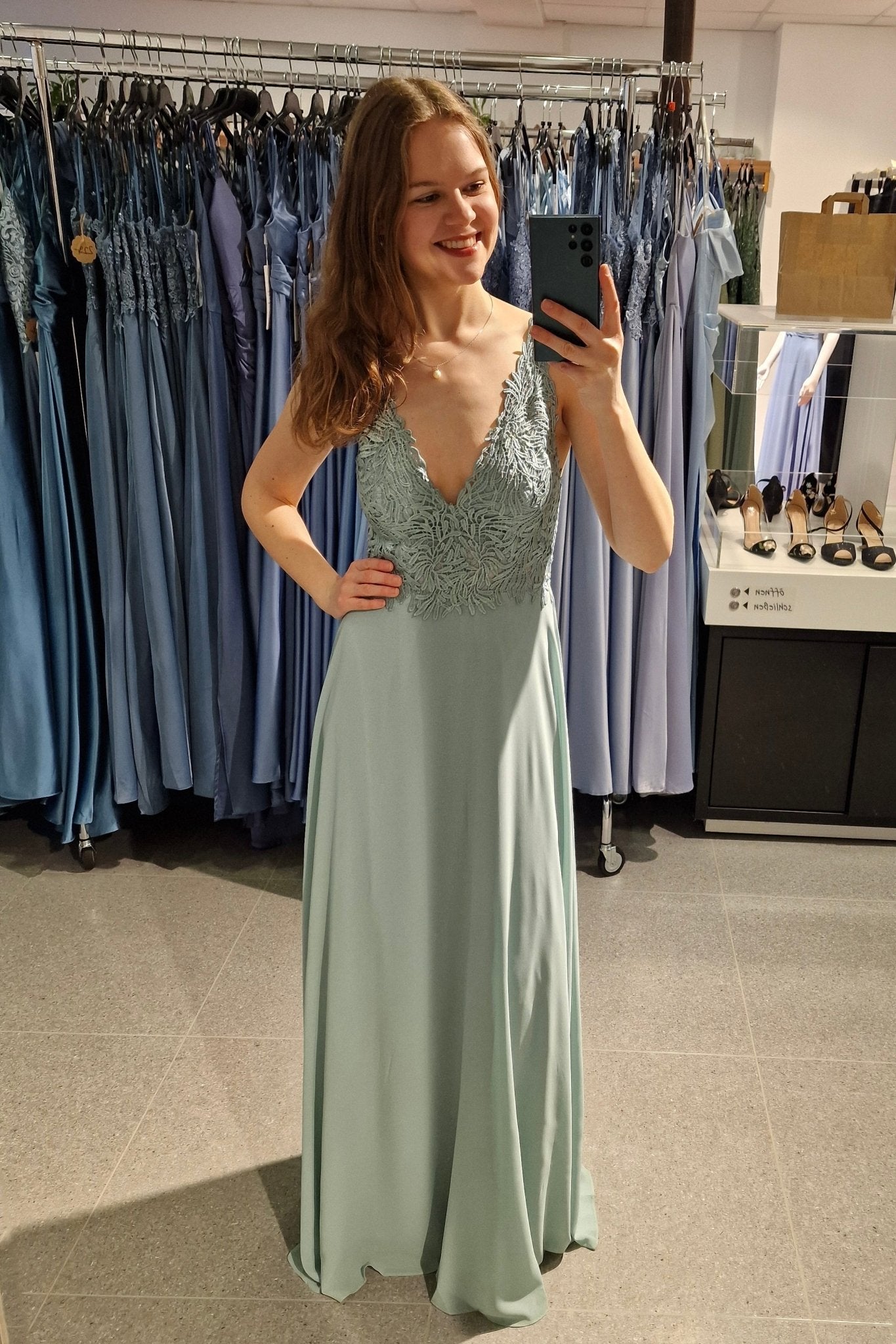 Abendkleid Katharina, mint - Dein Kleiderladen