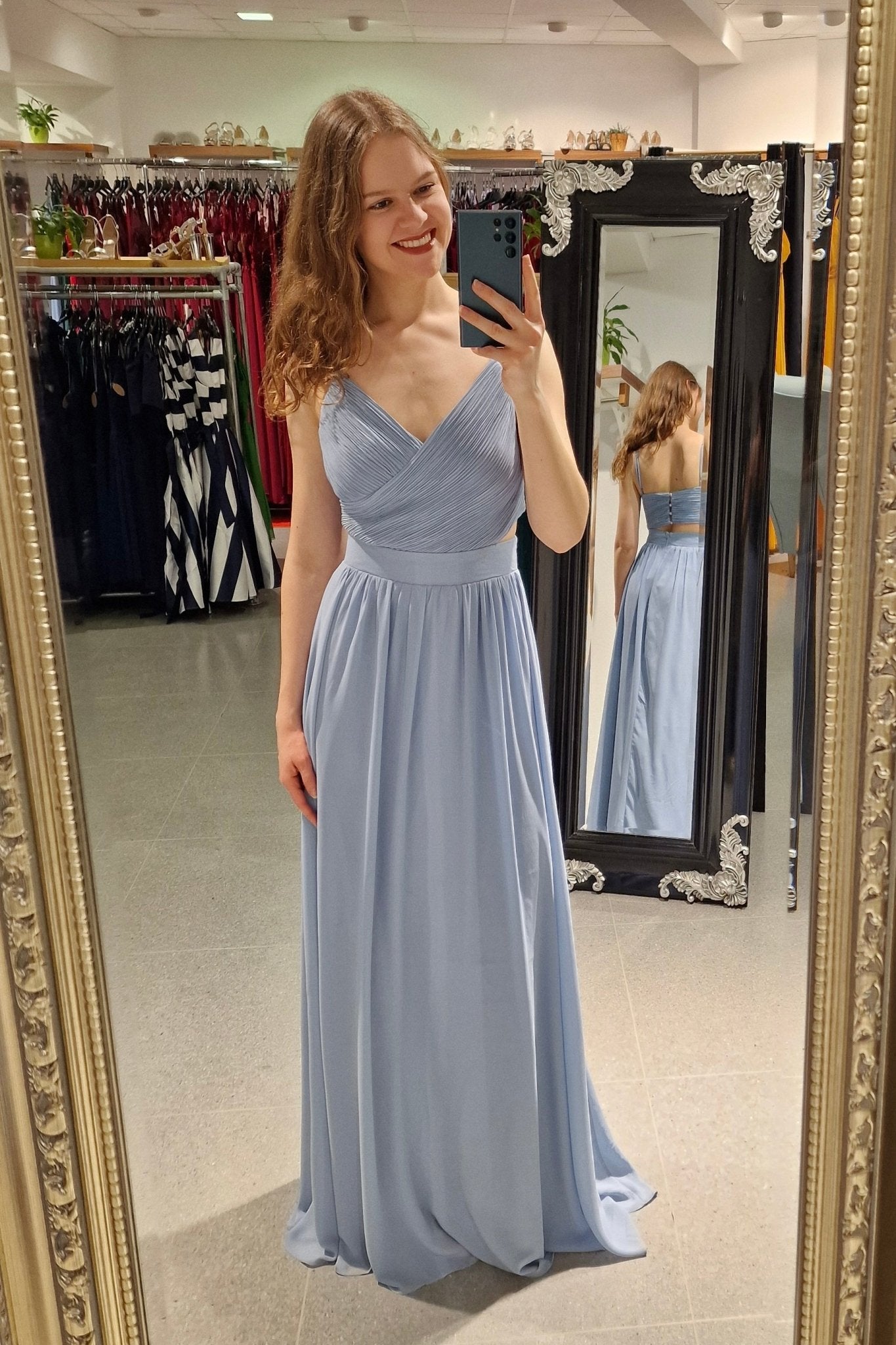 Abendkleid Leni, hellblau - Dein Kleiderladen