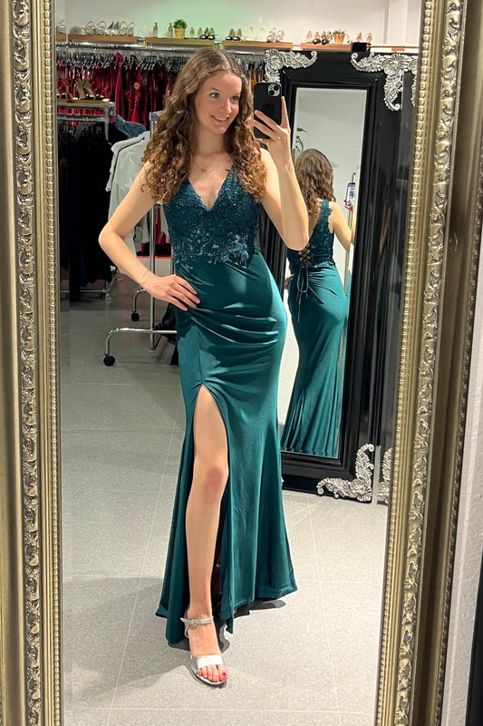 Abendkleid Mariana, dunkelgrün - Dein Kleiderladen