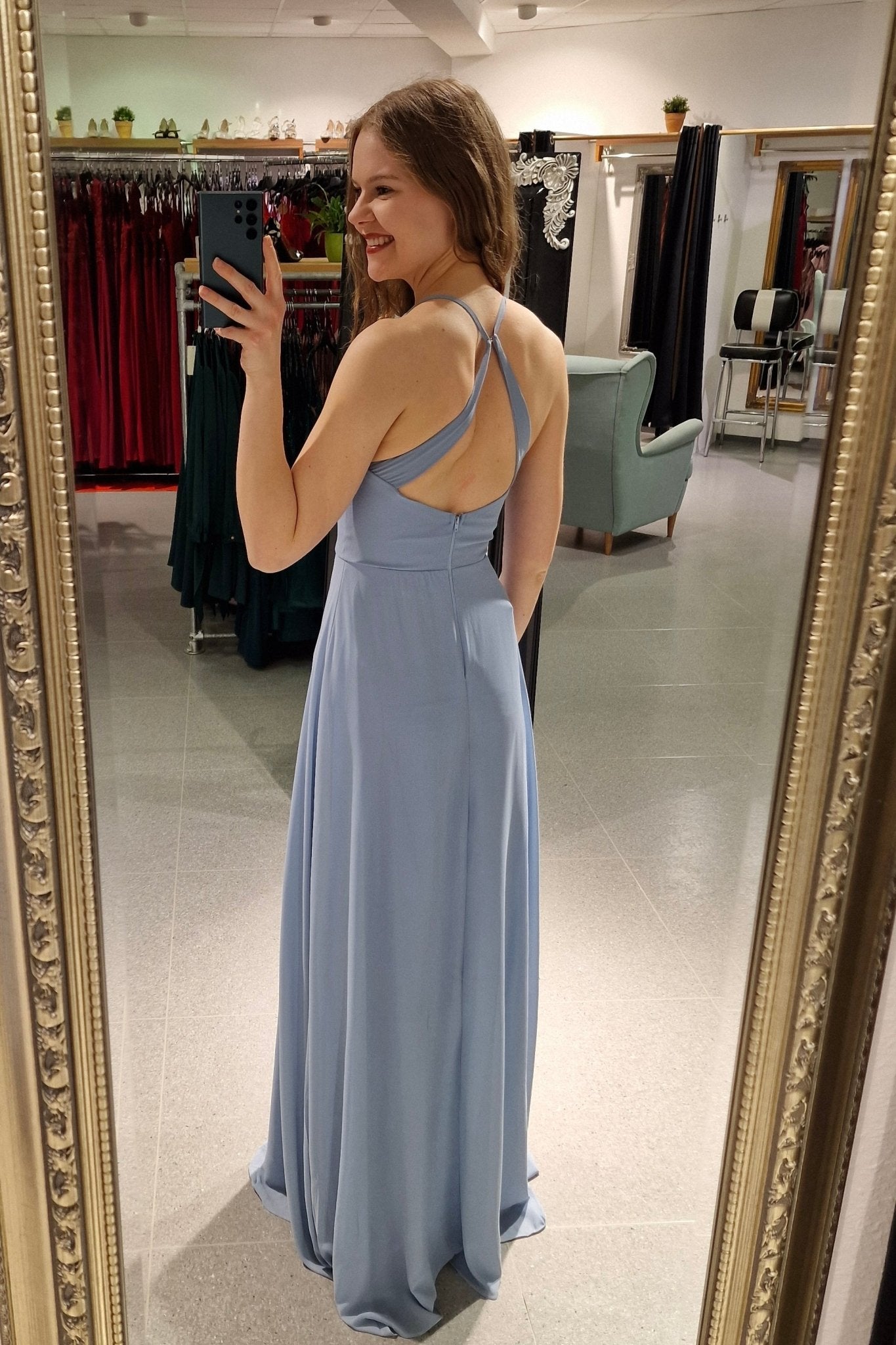 Abendkleid Paula, hellblau - Dein Kleiderladen