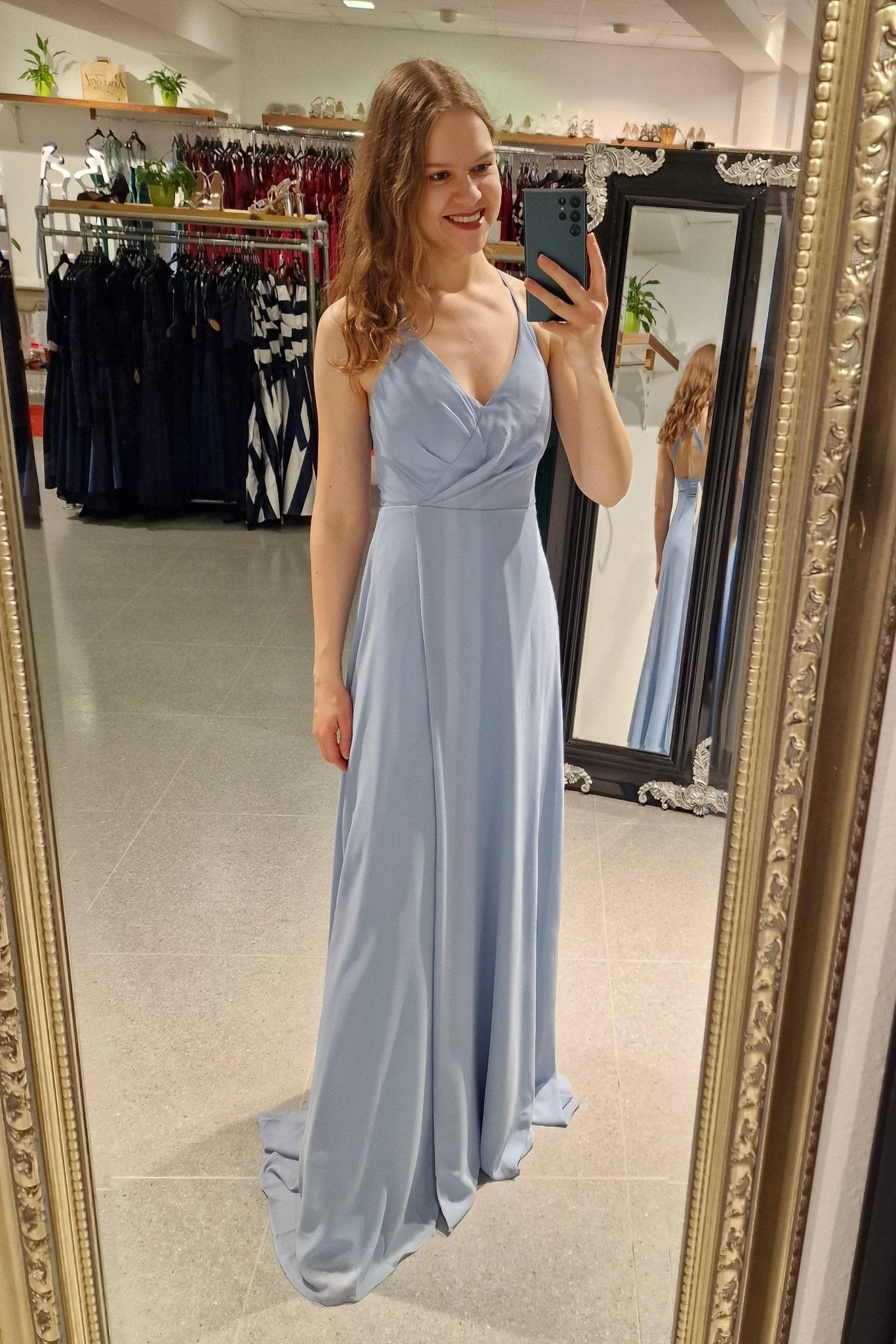 Abendkleid Paula, hellblau - Dein Kleiderladen