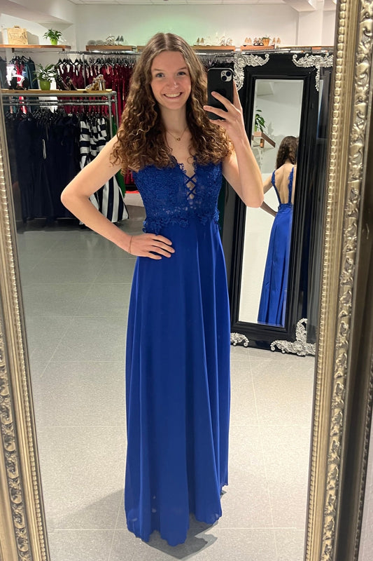 Abendkleid Vanessa, königsblau - Dein Kleiderladen