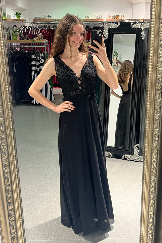 Abendkleid Vanessa, schwarz - Dein Kleiderladen