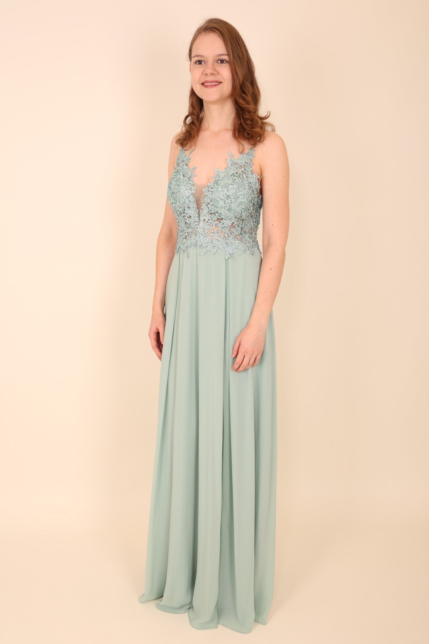 elegantes Abendkleid, mint - Dein Kleiderladen