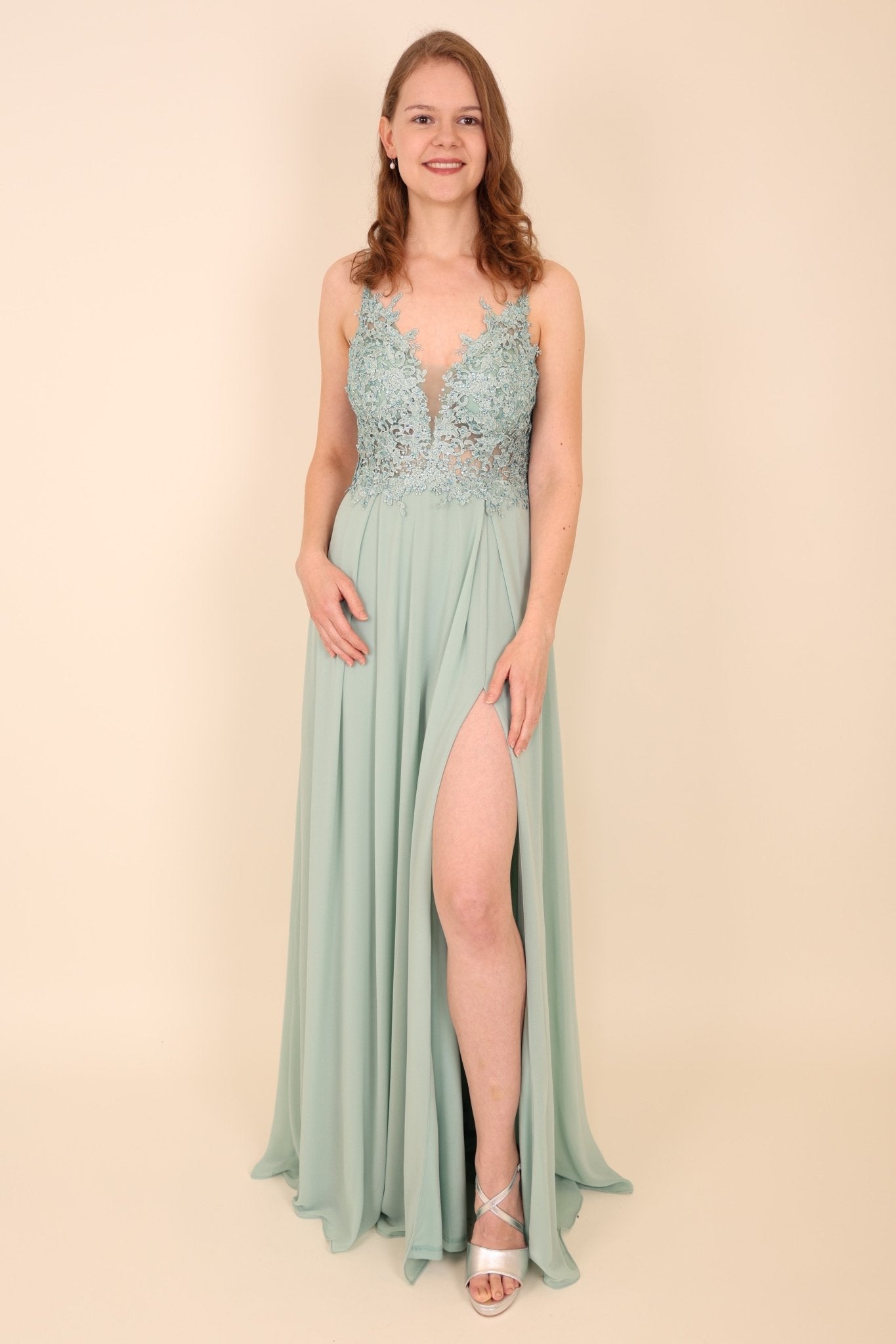 elegantes Abendkleid, mint - Dein Kleiderladen