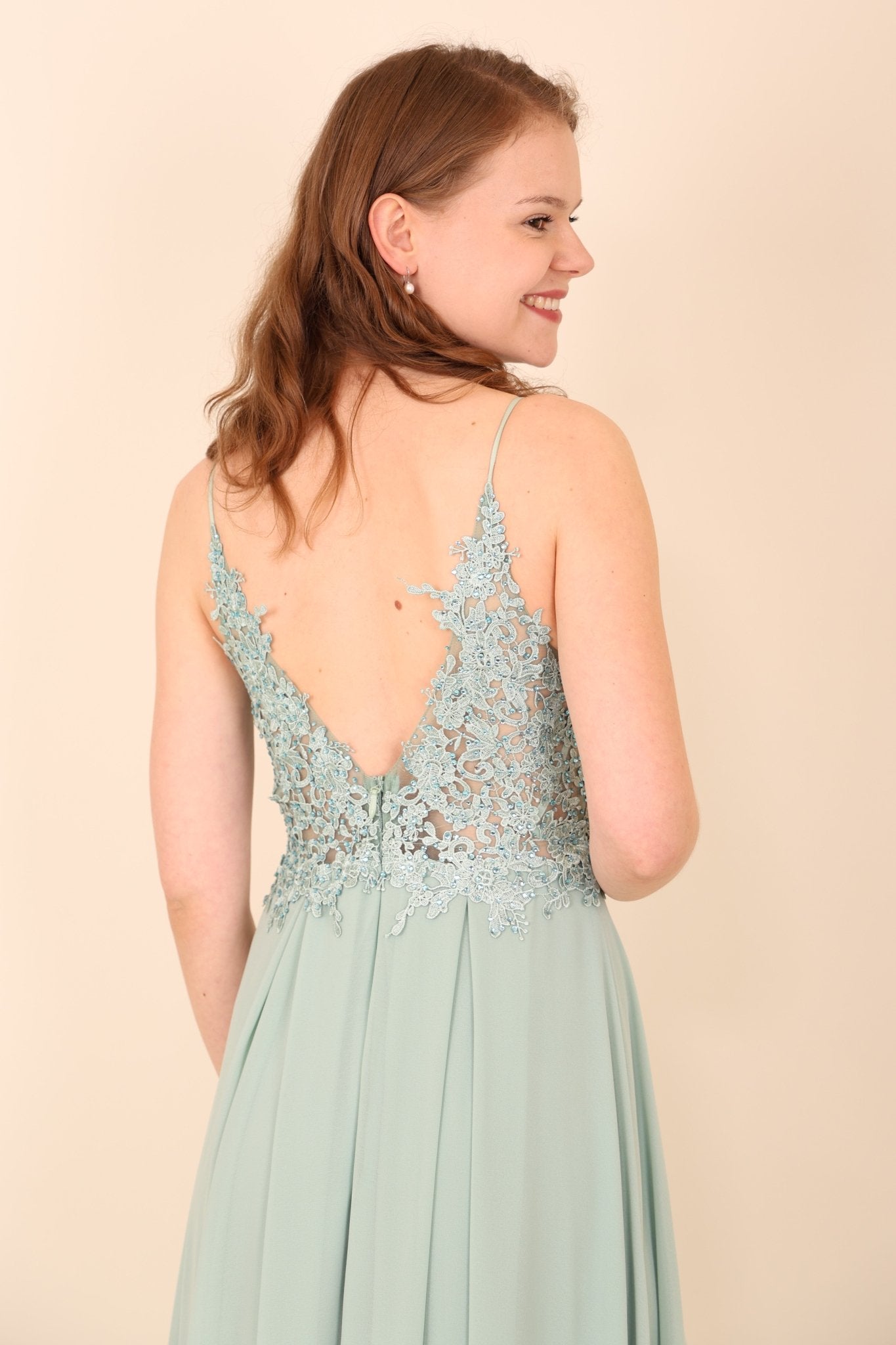 elegantes Abendkleid, mint - Dein Kleiderladen