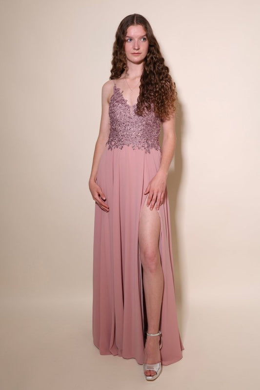 elegantes Ballkleid, altrosa - Dein Kleiderladen