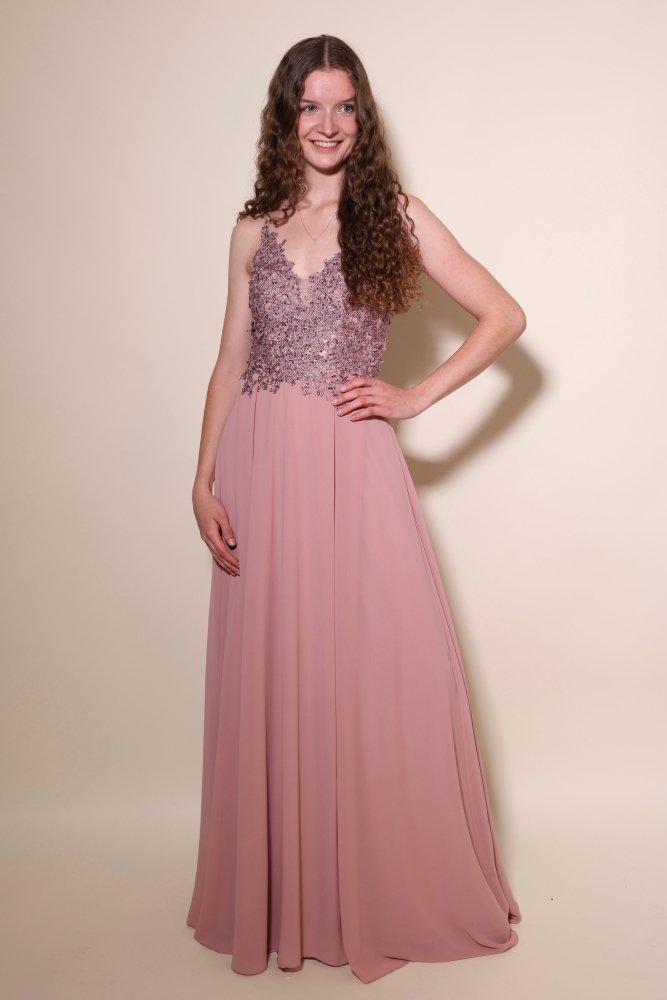 elegantes Ballkleid, altrosa - Dein Kleiderladen