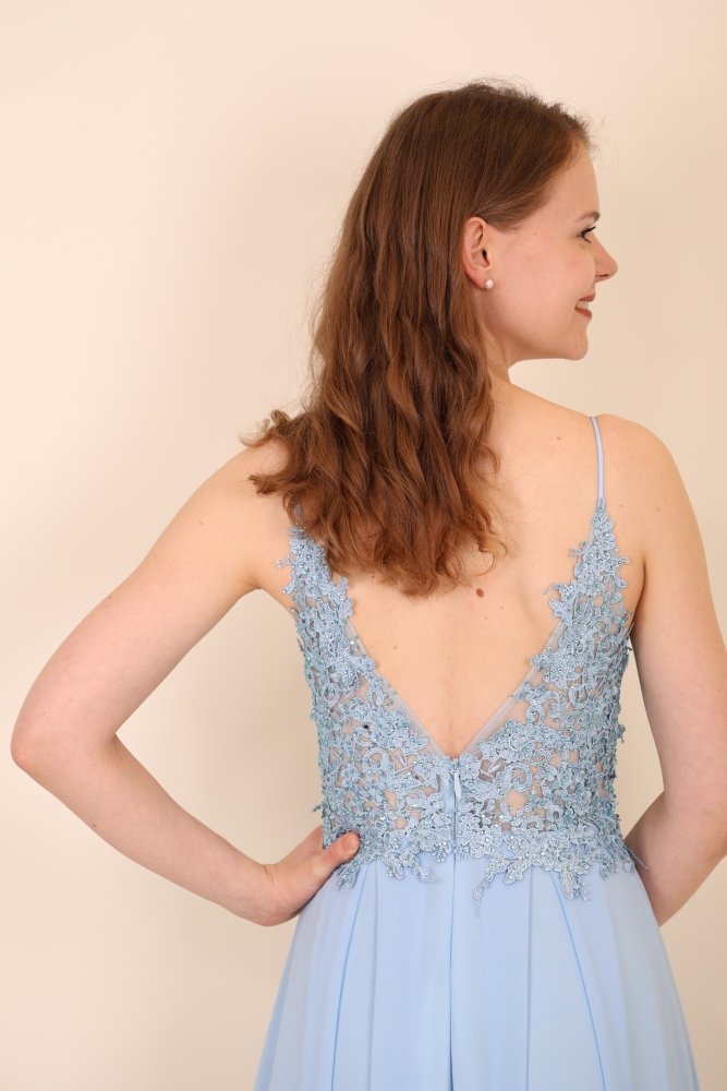 elegantes Ballkleid, hellblau - Dein Kleiderladen