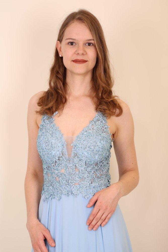 elegantes Ballkleid, hellblau - Dein Kleiderladen