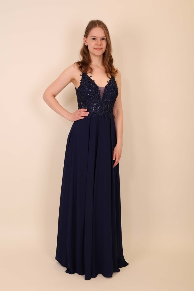 elegantes Ballkleid, marineblau - Dein Kleiderladen