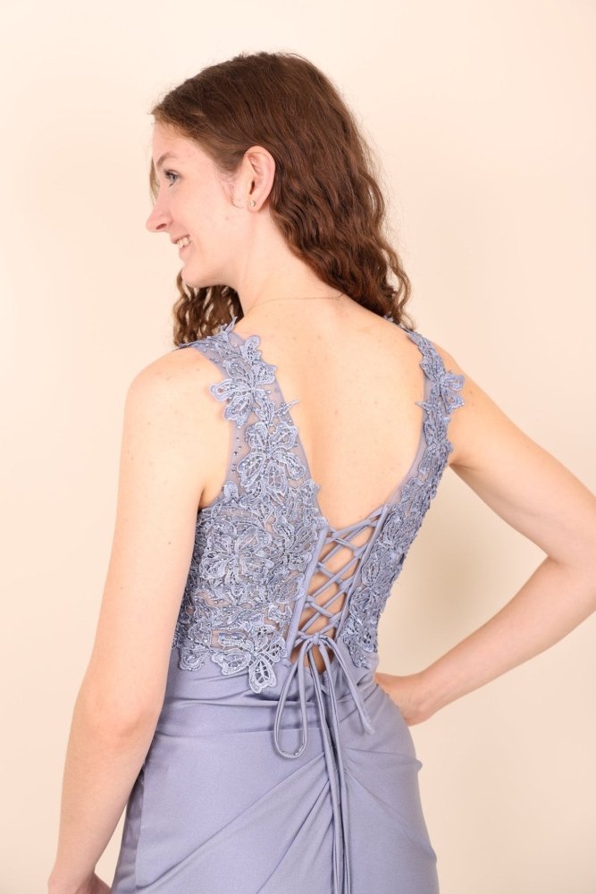 enganliegendes Abendkleid, hellblau - Dein Kleiderladen