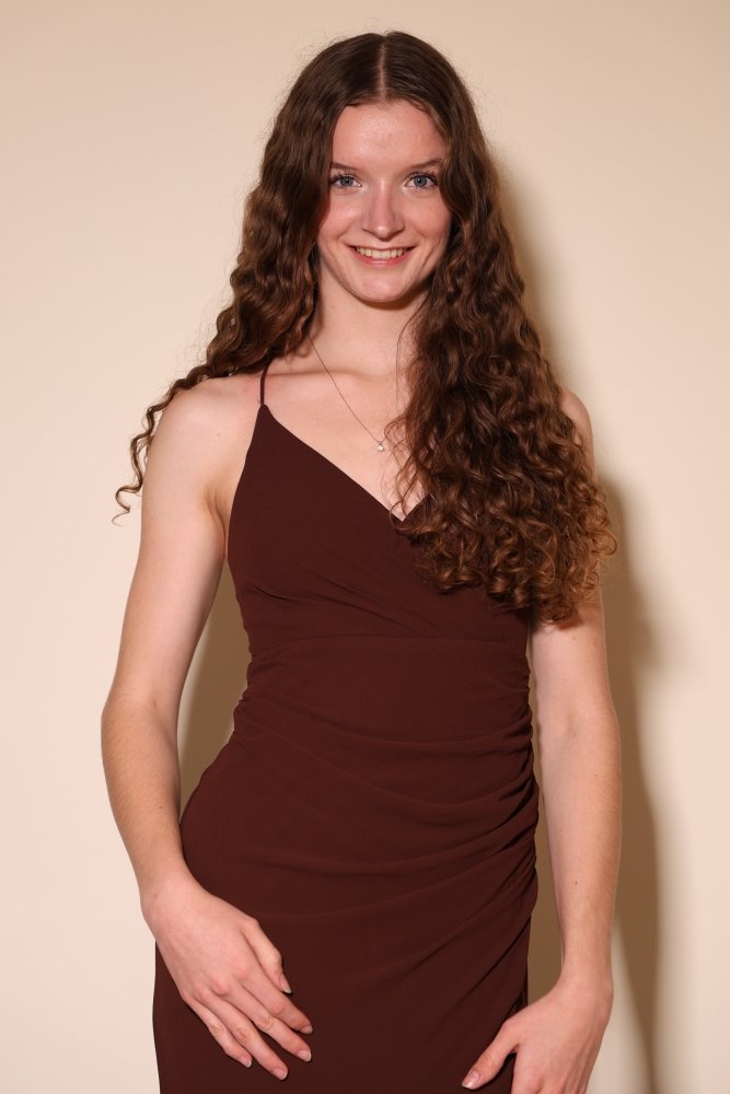 enganliegendes Chiffon Abendkleid mit Schnürung und Schlitz, braun - Dein Kleiderladen