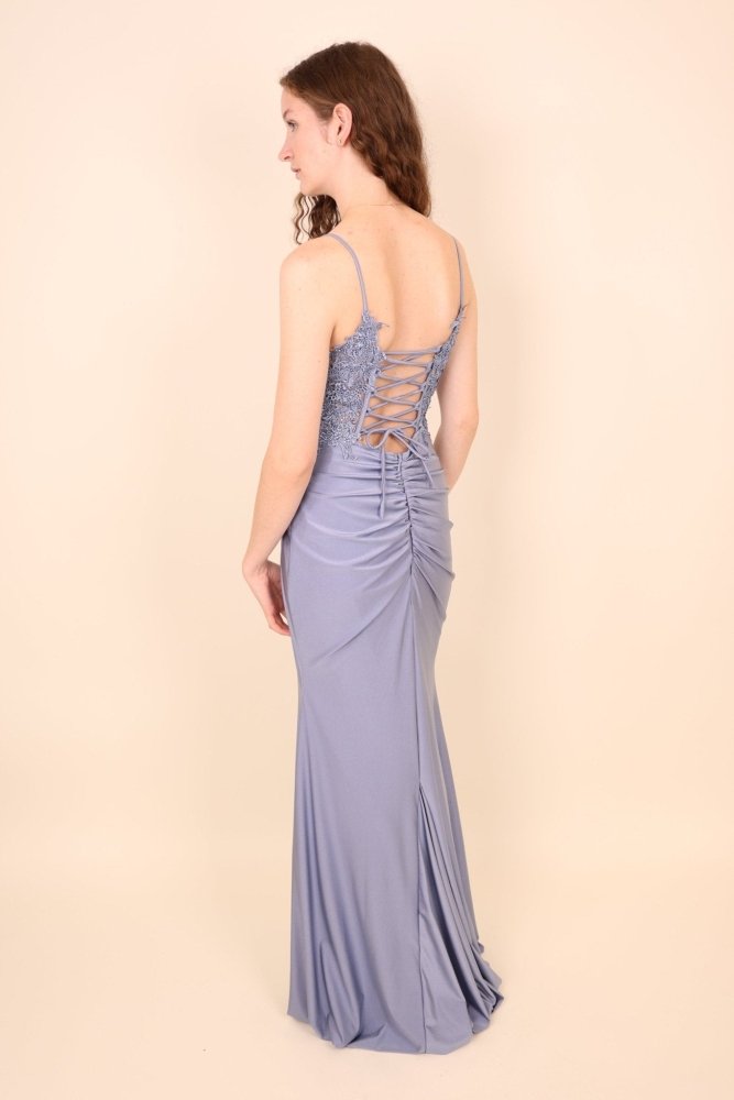 enges Abendkleid, hellblau - Dein Kleiderladen